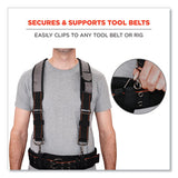 Arsenal 5560 Padded Tool Belt Suspenders, 36" To 48" Waist, 3" Wide, Polyester, Gray, Ships In 1-3 Business Days