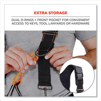 Arsenal 5560 Padded Tool Belt Suspenders, 36" To 48" Waist, 3" Wide, Polyester, Gray, Ships In 1-3 Business Days