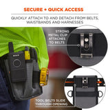Arsenal 5569 Belt Clip Tool Pouch With Device Holster, 4 Compartments, 5 X 2 X 8.5, Polyester, Gray, Ships In 1-3 Bus Days