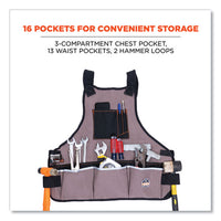 Arsenal 5700 16-pocket Apron, 16 Compartments, 20.8 X 23.6, Canvas, Gray, Ships In 1-3 Business Days