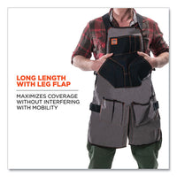 Arsenal 5705 Extended Length Canvas Tool Apron, 13 Compartments, 25.5 X 34, Canvas, Gray, Ships In 1-3 Business Days