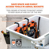 Arsenal 5711 Bucket Truck Tool Board, Locking Aerial Bucket Hooks Kit, 8-compartments, 24 X 22, Gray, Ships In 1-3 Bus Days