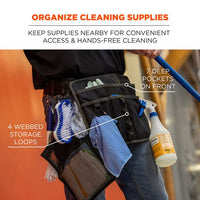 Arsenal 5715 Cleaning Apron Pouch With Pockets, 10 Compartments, 11 X 13.5, Nylon, Black, Ships In 1-3 Business Days