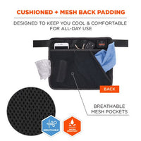 Arsenal 5715 Cleaning Apron Pouch With Pockets, 10 Compartments, 11 X 13.5, Nylon, Black, Ships In 1-3 Business Days
