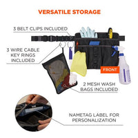 Arsenal 5715 Cleaning Apron Pouch With Pockets, 10 Compartments, 11 X 13.5, Nylon, Black, Ships In 1-3 Business Days