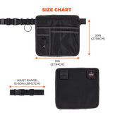Arsenal 5716 Server Apron Pouch With Pockets, 5 Compartments, 11 X 10, Nylon, Black, Ships In 1-3 Business Days