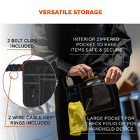 Arsenal 5716 Server Apron Pouch With Pockets, 5 Compartments, 11 X 10, Nylon, Black, Ships In 1-3 Business Days
