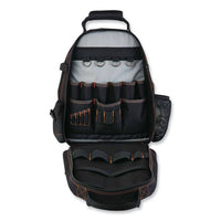 Arsenal 5843 Tool Backpack Dual Compartment, 26 Comp, 8.5x13.5x18, Ballistic Polyester, Black/gray,ships In 1-3 Business Days