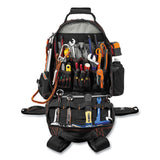 Arsenal 5843 Tool Backpack Dual Compartment, 26 Comp, 8.5x13.5x18, Ballistic Polyester, Black/gray,ships In 1-3 Business Days