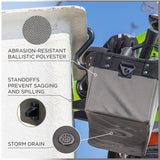 Arsenal 5844 Bucket Truck Tool Bag W/tool Tethering Attachment Points, 18 X 7.5 X 7.5, Polyester, Gray, Ships In 1-3 Bus Days