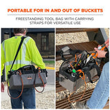 Arsenal 5844 Bucket Truck Tool Bag W/tool Tethering Attachment Points, 18 X 7.5 X 7.5, Polyester, Gray, Ships In 1-3 Bus Days