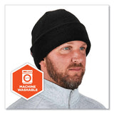 N-ferno 6811z Rib Knit Hat With Zipper For Bump Cap Insert, One Size Fits Most, Black, Ships In 1-3 Business Days
