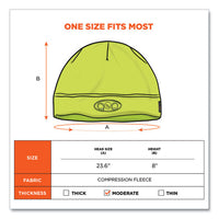 N-ferno 6804 Skull Cap Winter Hat With Led Lights, One Size Fits Mosts, Lime, Ships In 1-3 Business Days