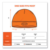 N-ferno 6804 Skull Cap Winter Hat With Led Lights, One Size Fits Most, Orange, Ships In 1-3 Business Days