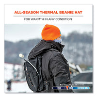 N-ferno 6812 Rib Knit Beanie, One Size Fits Most, Orange, Ships In 1-3 Business Days