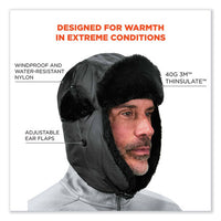 N-ferno 6802z Zippered Trapper Hat, Large/x-large, Black, Ships In 1-3 Business Days