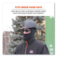 N-ferno 6893z Balaclava W/ Zipper For Bump Cap Insert, Polyester Fleece, One Size Fit Most, Black, Ships In 1-3 Business Days
