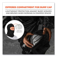 N-ferno 6893z Balaclava W/ Zipper For Bump Cap Insert, Polyester Fleece, One Size Fit Most, Black, Ships In 1-3 Business Days