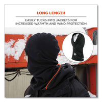 N-ferno 6893z Balaclava W/ Zipper For Bump Cap Insert, Polyester Fleece, One Size Fit Most, Black, Ships In 1-3 Business Days