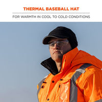 N-ferno 6807 Winter Baseball Cap With Ear Flaps, One Size Fits Most, Black, Ships In 1-3 Business Days