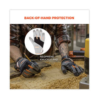 Proflex 710 Heavy-duty Mechanics Gloves, Gray, 2x-large, Pair, Ships In 1-3 Business Days