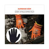 Proflex 7551 Ansi A5 Coated Waterproof Cr Gloves, Orange, Large, Pair, Ships In 1-3 Business Days