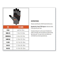 Proflex 910 Half-finger Impact Gloves + Wrist Support, Black, Small, Pair, Ships In 1-3 Business Days
