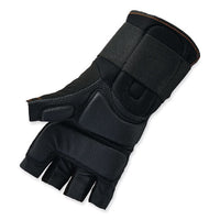 Proflex 910 Half-finger Impact Gloves + Wrist Support, Black, Small, Pair, Ships In 1-3 Business Days