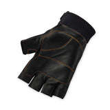 Proflex 901 Half-finger Leather Impact Gloves, Black, Small, Pair, Ships In 1-3 Business Days