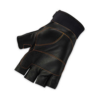 Proflex 901 Half-finger Leather Impact Gloves, Black, Medium, Pair, Ships In 1-3 Business Days