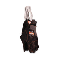 Proflex 901 Half-finger Leather Impact Gloves, Black, Medium, Pair, Ships In 1-3 Business Days
