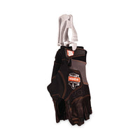 Proflex 901 Half-finger Leather Impact Gloves, Black, Large, Pair, Ships In 1-3 Business Days