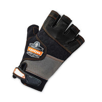 Proflex 901 Half-finger Leather Impact Gloves, Black, X-large, Pair, Ships In 1-3 Business Days