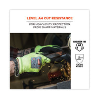 Proflex 7041 Ansi A4 Nitrile-coated Cr Gloves, Lime, Large, Pair , Ships In 1-3 Business Days