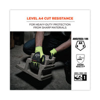 Proflex 7141 Ansi A4 Dir Nitrile-coated Cr Gloves, Lime, Large, Pair, Ships In 1-3 Business Days