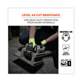 Proflex 7141 Ansi A4 Dir Nitrile-coated Cr Gloves, Lime, Large, Pair, Ships In 1-3 Business Days