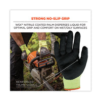 Proflex 7141 Ansi A4 Dir Nitrile-coated Cr Gloves, Lime, Large, Pair, Ships In 1-3 Business Days