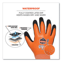 Proflex 7551-case Ansi A5 Coated Waterproof Cr Gloves, Orange, Small, 144 Pairs/carton, Ships In 1-3 Business Days