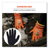 Proflex 7551-case Ansi A5 Coated Waterproof Cr Gloves, Orange, Medium, 144 Pairs/carton, Ships In 1-3 Business Days