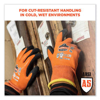 Proflex 7551-case Ansi A5 Coated Waterproof Cr Gloves, Orange, X-large, 144 Pairs/carton, Ships In 1-3 Business Days