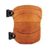 Proflex 230ltr Leather Knee Pads, Wide Soft Cap, Buckle Closure, One Size Fits Most, Brown, Pair, Ships In 1-3 Business Days