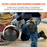 Proflex 360 Hard Shell Hinged Knee Pads W/non-marring Cap, Buckle, One Size Fits Most, Black, Pair, Ships In 1-3 Bus Days