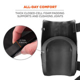Proflex 360 Hard Shell Hinged Knee Pads W/non-marring Cap, Buckle, One Size Fits Most, Black, Pair, Ships In 1-3 Bus Days