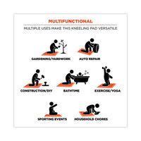 Proflex 375 Small Foam Kneeling Pad, 1", Small, Orange, Ships In 1-3 Business Days