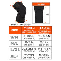 Proflex 525 Lightweight Padded Knee Sleeves, Slip-on, Small/medium, Black, Pair, Ships In 1-3 Business Days