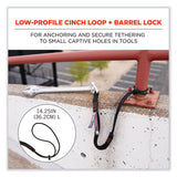 Squids 3105 Tool Lanyard W/aluminum Carabiner+cinch-loop, 15 Lb Max Work Cap, 32" To 48", Black, Ships In 1-3 Business Days