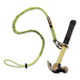 Squids 3101 Lanyard W/stainless Steel Carabiner+cinch-loop, 15 Lb Max Work Cap, 42" To 54", Lime, Ships In 1-3 Business Days