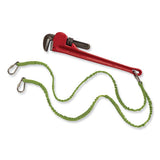 Squids 3311 Twin-leg Tool Lanyard With Three Carabiners, 15lb Max Work Capacity, 35" To 42", Lime, Ships In 1-3 Business Days
