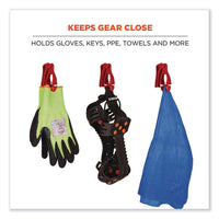 Squids 3405 Belt Clip Glove Clip Holder, 1 X 1 X 6, Acetal Copolymer, Red, Ships In 1-3 Business Days