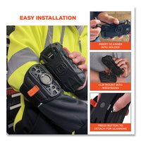 Squids 5547 Scanner Wrist Mount Holder, 4 X 5 X 0.5, Plastic, Black, Ships In 1-3 Business Days